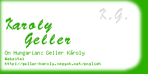 karoly geller business card