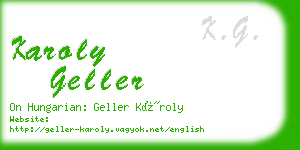 karoly geller business card